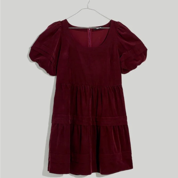 Madewell Corduroy Tiered Mini Dress – NWT Size Small 100% cotton - Picture 5 of 9